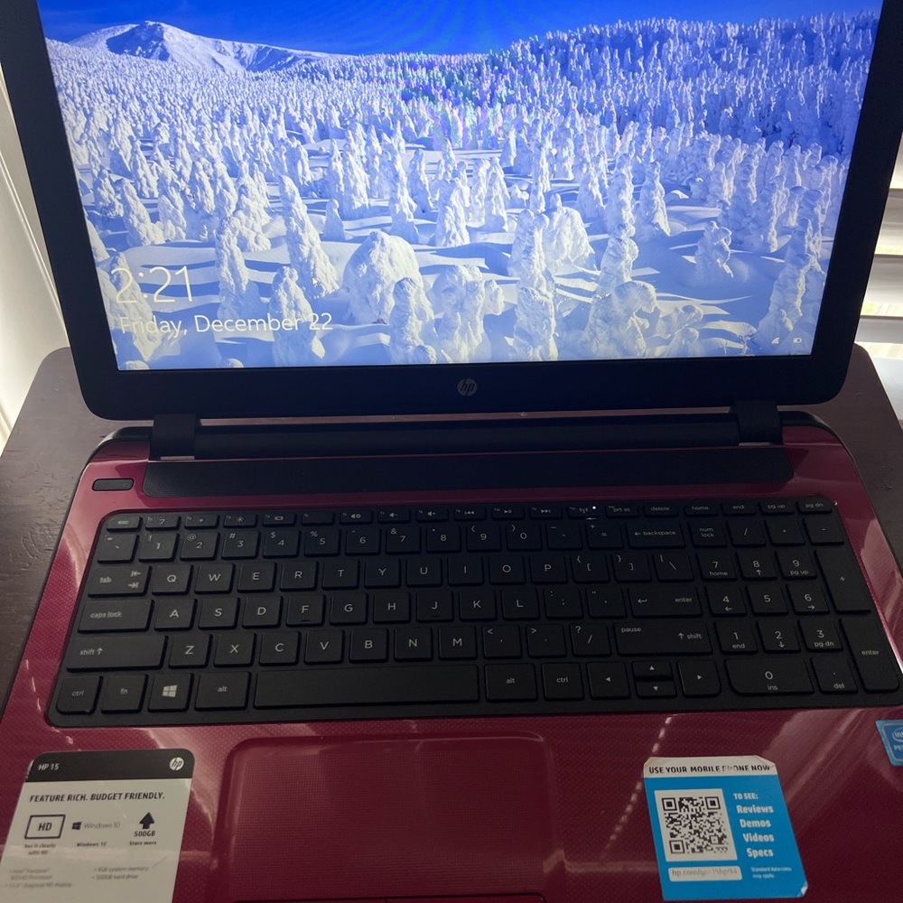 HP Computer 15inch Screen w/ dual core processor